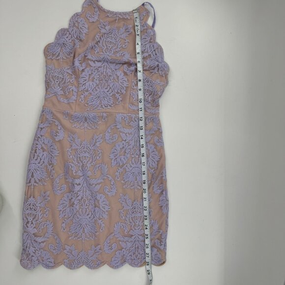 NWT - Hello Molly Bedroom Whispers Lace Mini Dress Size 8 Nude & Lavender - Picture 15 of 16